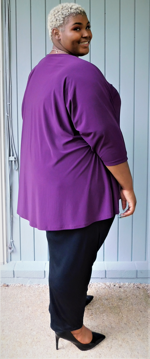 Burgundy Plus Size Top Myles Ahead 1731